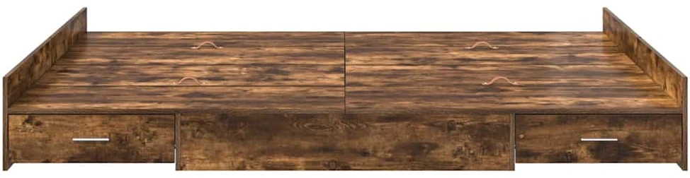 Lova su daiktų laikymo vieta Rūkyta ąžuolas 140 x 200 cm