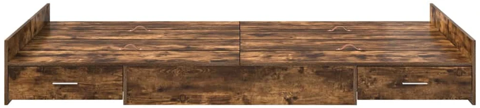 Lova su daiktų laikymo vieta Rūkyta ąžuolas 120 x 200 cm