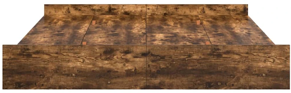 Lova su daiktų laikymo vieta Rūkyta ąžuolas 200 x 200 cm