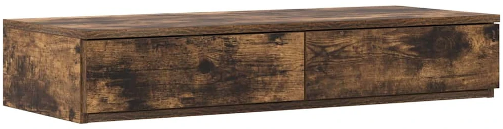 Lova su daiktų laikymo vieta su stalčių Rūkyta ąžuolas 80 cm