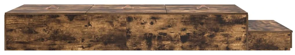 Lova su daiktų laikymo vieta su stalčių Rūkyta ąžuolas 80 cm