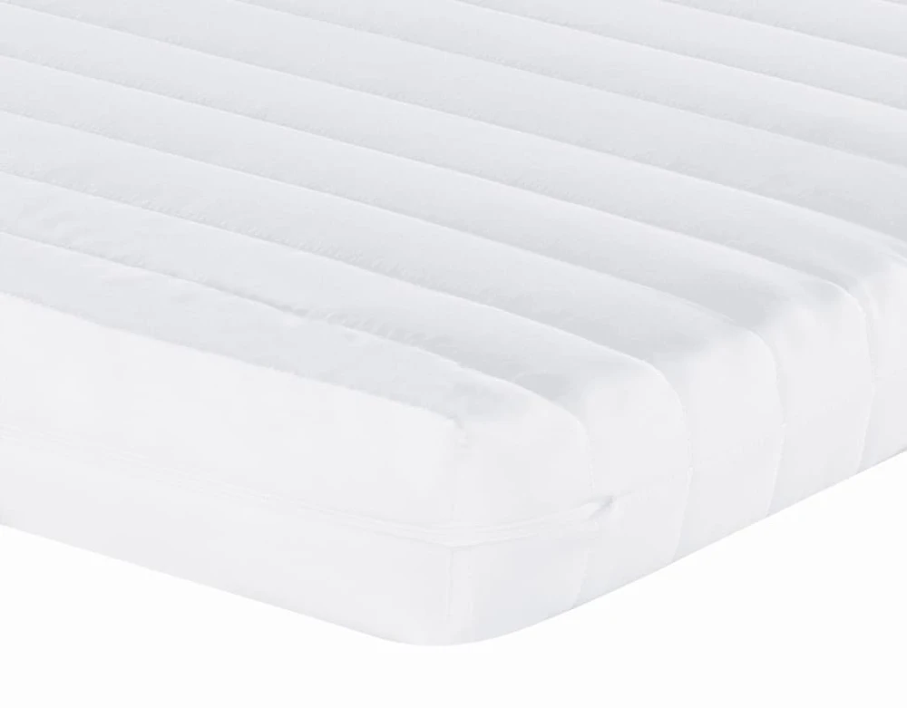 Lova su ištraukiama dalimi/čiužiniu, pilka, 90x190cm, aksomas