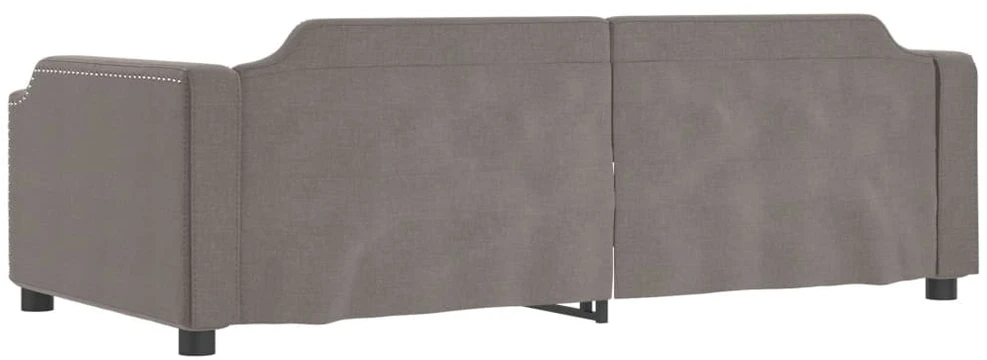Lova su ištraukiama dalimi/stalčiais, taupe, 100x200cm, audinys