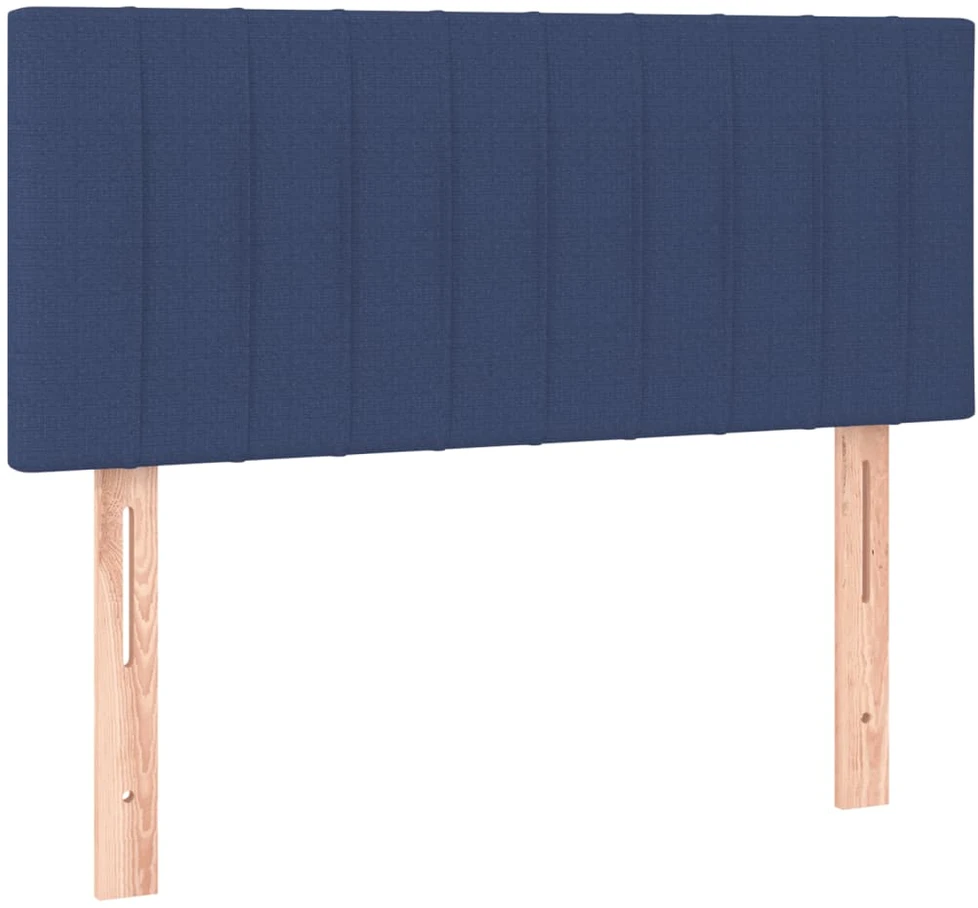 Lova su spyruoklėmis/čiužiniu/LED, mėlyna, 90x200 cm, audinys