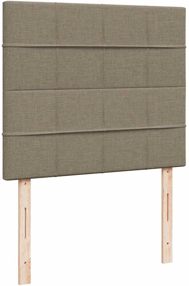 Lova su spyruoklėmis/čiužiniu/LED, taupe, 120x190cm, audinys