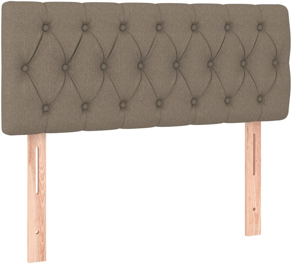 Lova su spyruoklėmis/čiužiniu/LED, taupe, 100x200 cm, audinys