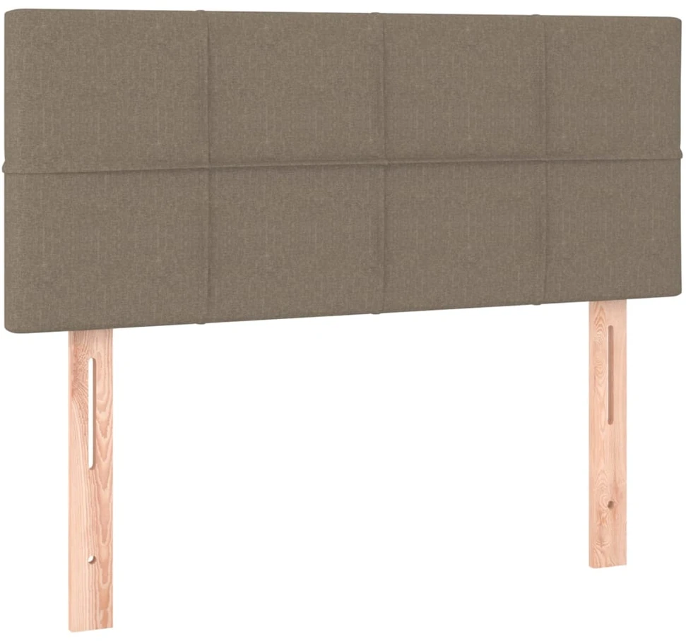 Lova su spyruoklėmis/čiužiniu/LED, taupe, 80x200cm, audinys