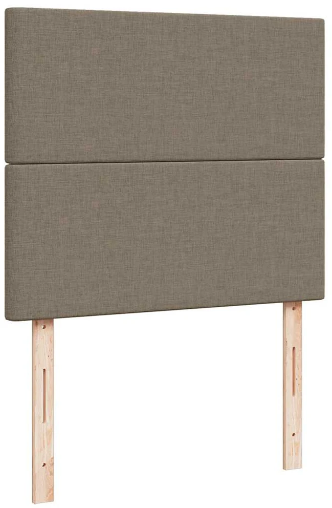 Lova su spyruoklėmis/čiužiniu/LED, taupe, 120x190cm, audinys