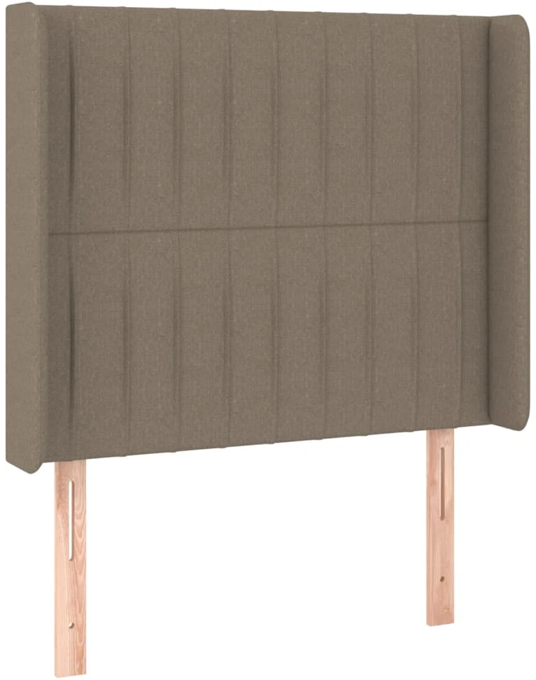 Lova su spyruoklėmis/čiužiniu/LED, taupe, 100x200 cm, audinys