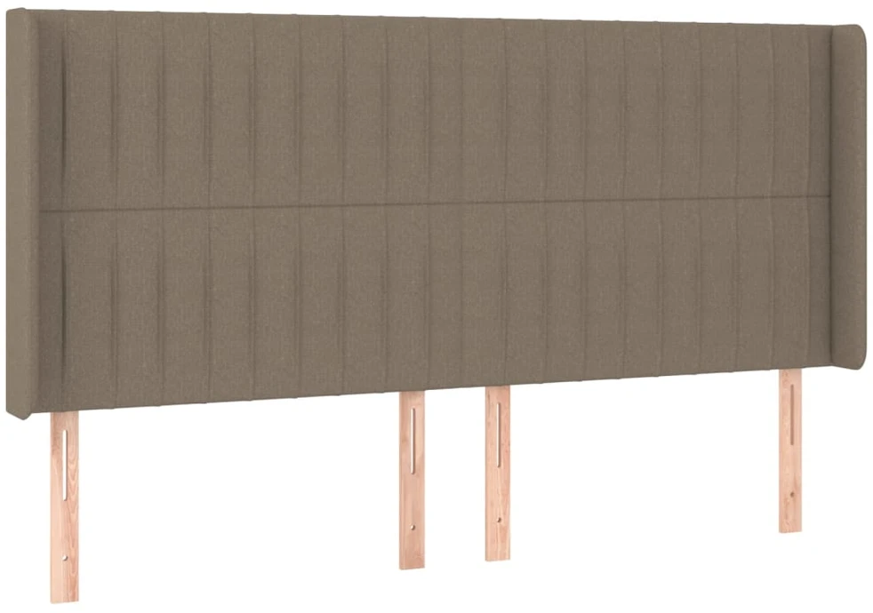 Lova su spyruoklėmis/čiužiniu/LED, taupe, 180x200 cm, audinys