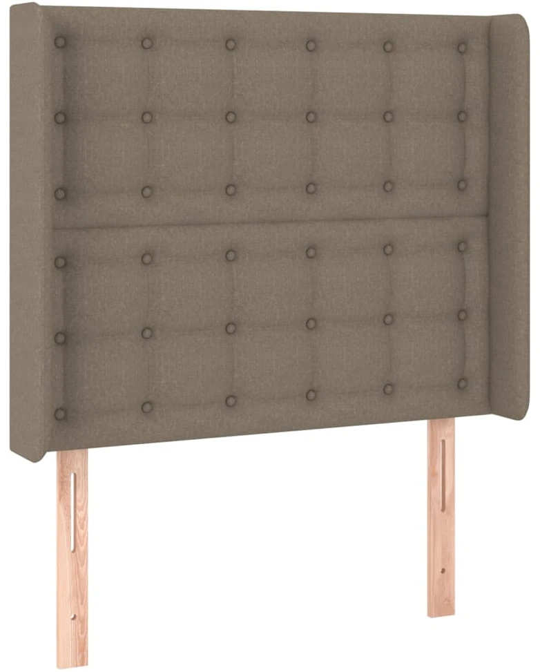 Lova su spyruoklėmis/čiužiniu/LED, taupe, 80x200cm, audinys