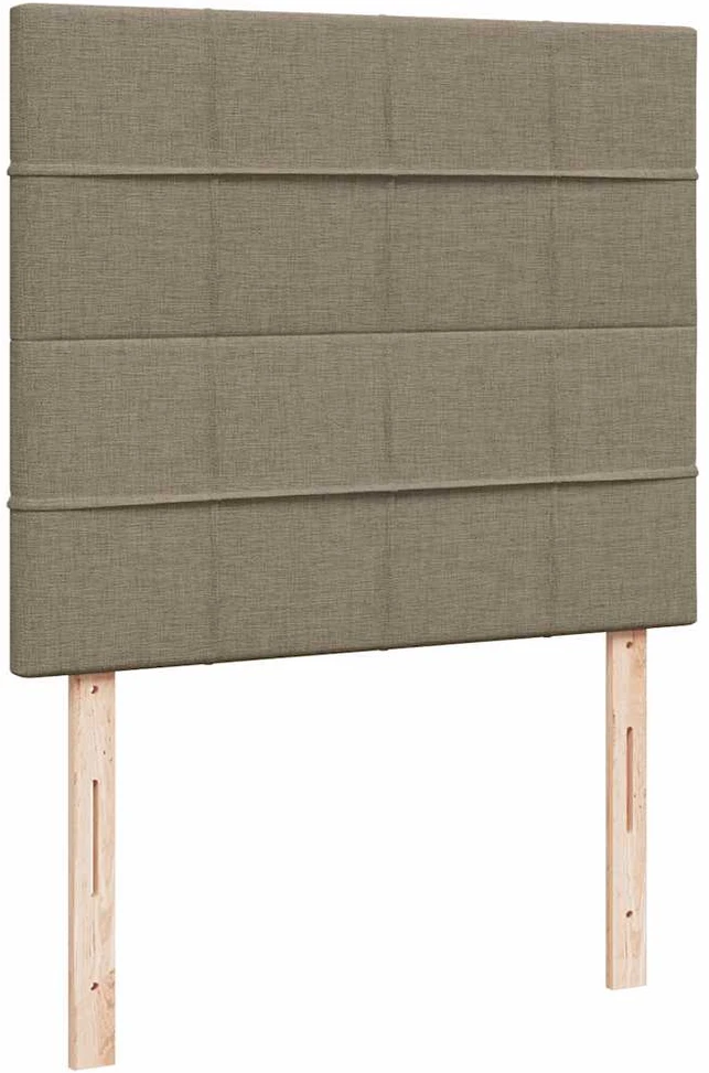 Lova su spyruoklėmis/čiužiniu/LED, taupe, 120x190cm, audinys