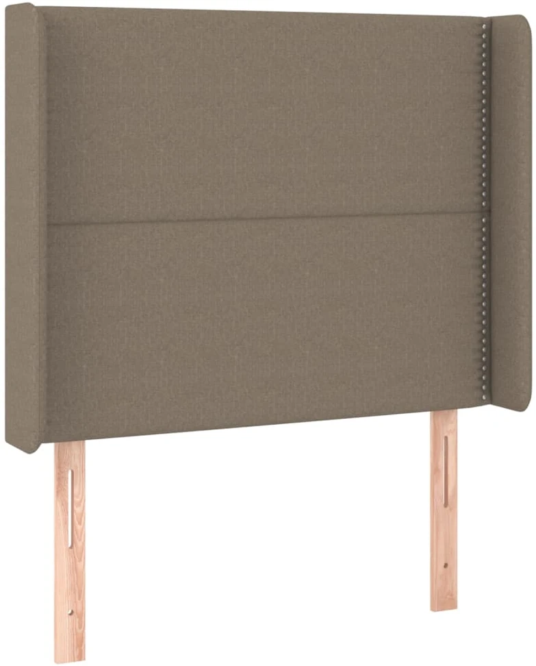 Lova su spyruoklėmis/čiužiniu/LED, taupe, 100x200 cm, audinys