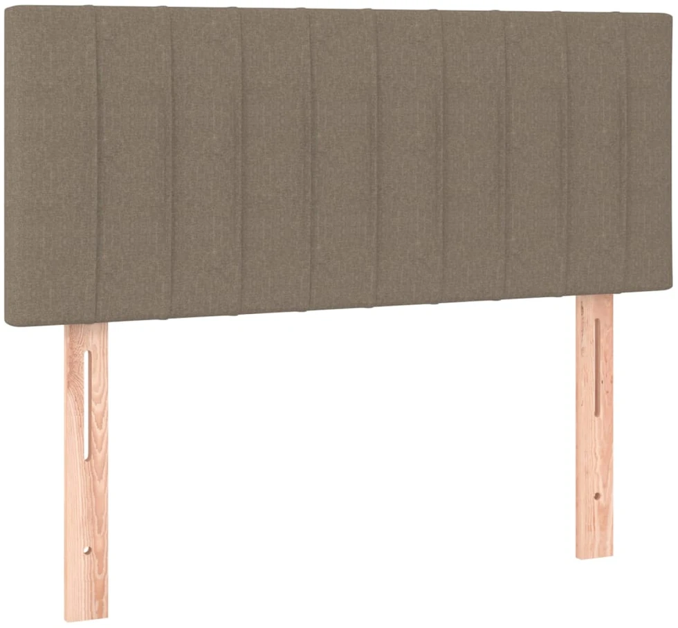 Lova su spyruoklėmis/čiužiniu/LED, taupe, 100x200 cm, audinys