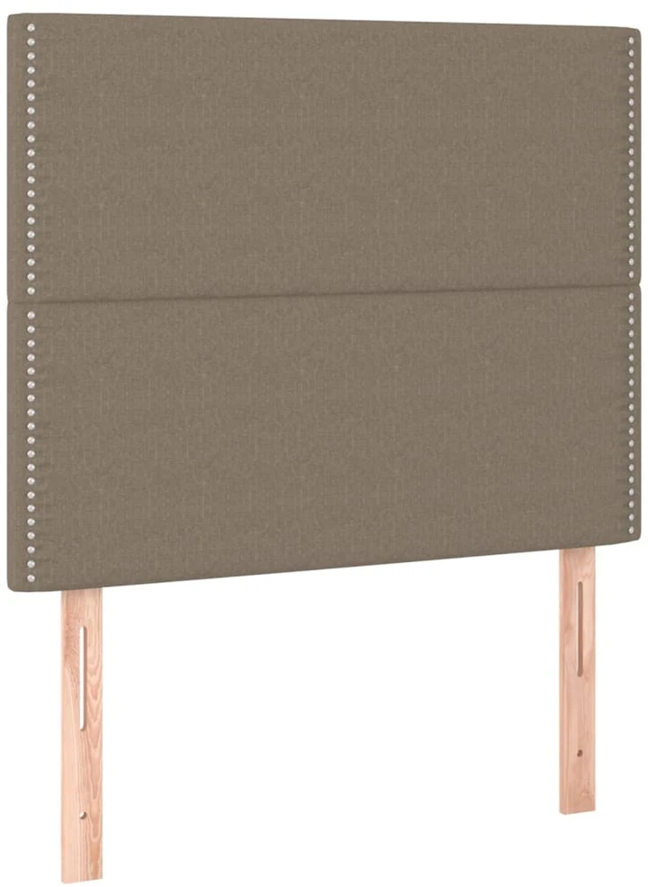 Lova su spyruoklėmis/čiužiniu/LED, taupe, 120x200cm, audinys