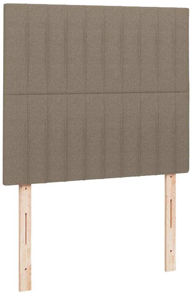 Lova su spyruoklėmis/čiužiniu/LED, taupe, 120x190cm, audinys