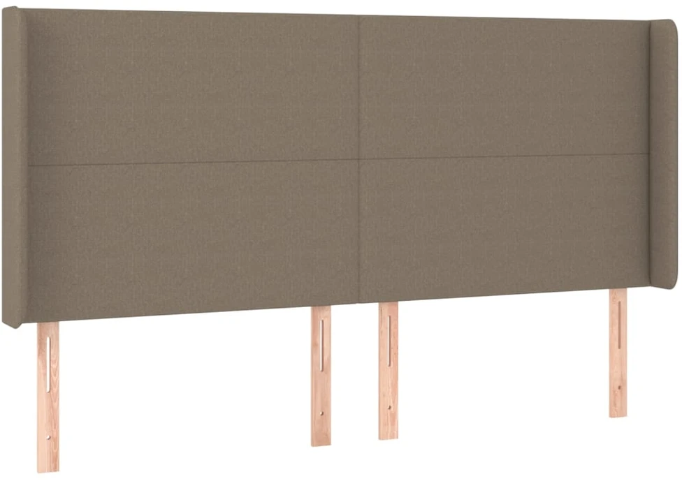 Lova su spyruoklėmis/čiužiniu/LED, taupe, 180x200 cm, audinys