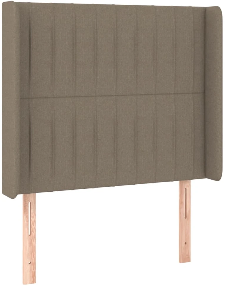 Lova su spyruoklėmis/čiužiniu/LED, taupe, 80x200cm, audinys