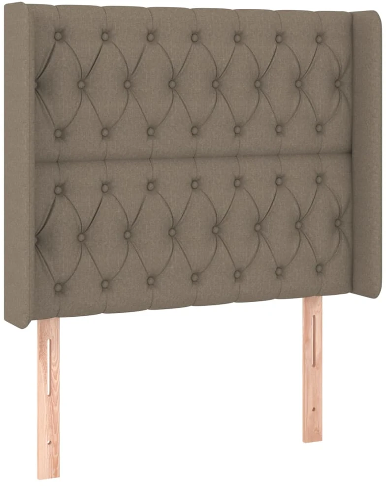 Lova su spyruoklėmis/čiužiniu/LED, taupe, 100x200 cm, audinys