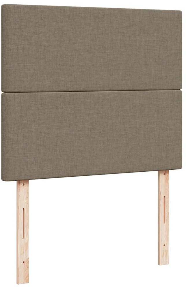 Lova su spyruoklėmis/čiužiniu/LED, taupe, 120x190cm, audinys