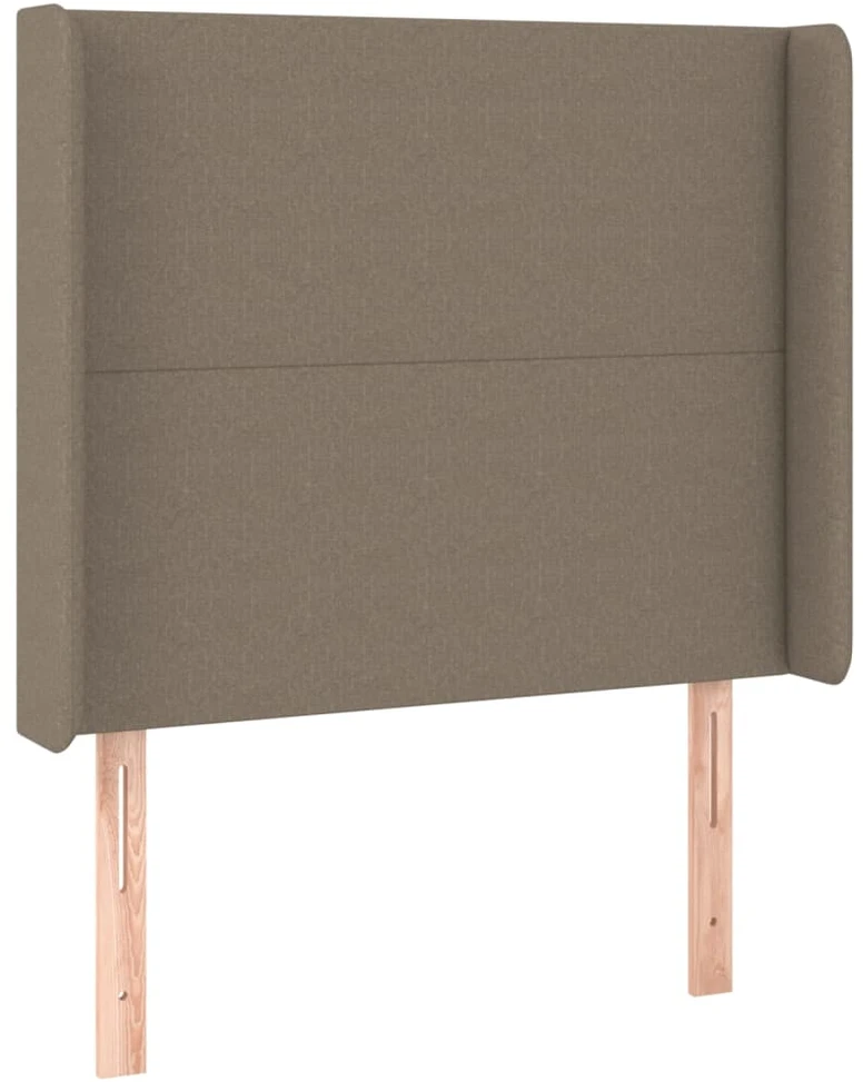 Lova su spyruoklėmis/čiužiniu/LED, taupe, 100x200 cm, audinys