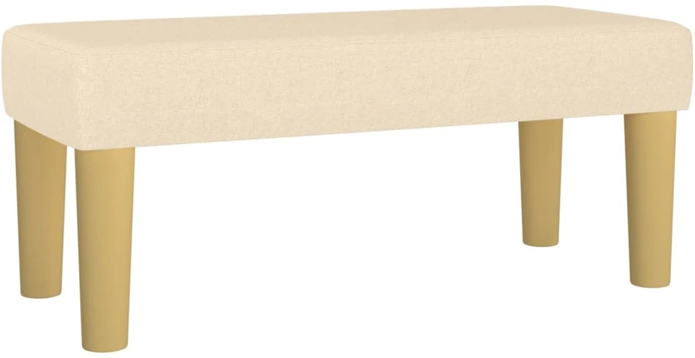 Lova su spyruoklėmis ir čiužiniu, kreminė, 120x200 cm, audinys