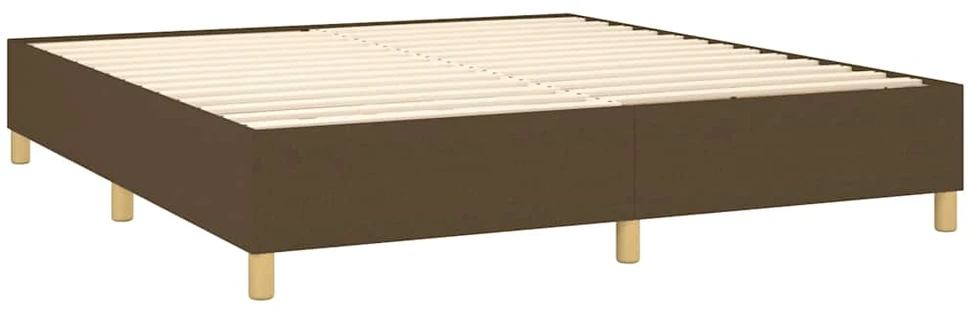 Lova su spyruoklėmis ir čiužiniu, ruda, 180x200 cm, audinys