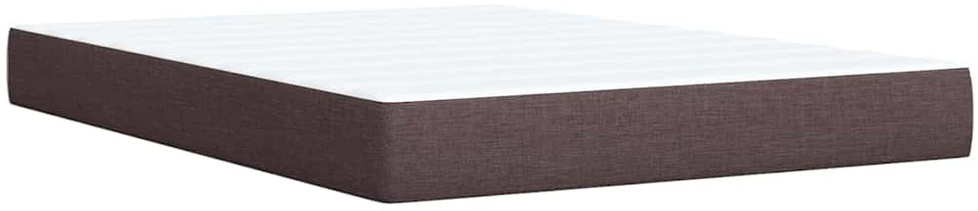 Lova su spyruoklėmis ir čiužiniu, ruda, 140x190 cm, audinys