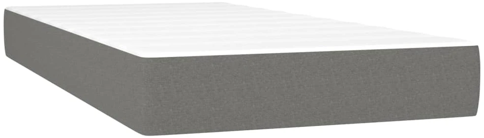 Lova su spyruoklėmis ir čiužiniu, tamsiai pilka, 80x200 cm