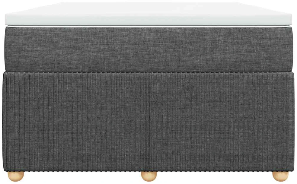 Lova su spyruoklėmis ir čiužiniu, tamsiai pilka, 120x200 cm