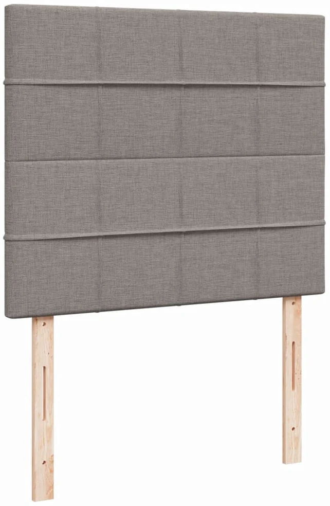 Lova su spyruoklėmis ir čiužiniu, taupe, 120x200 cm, audinys