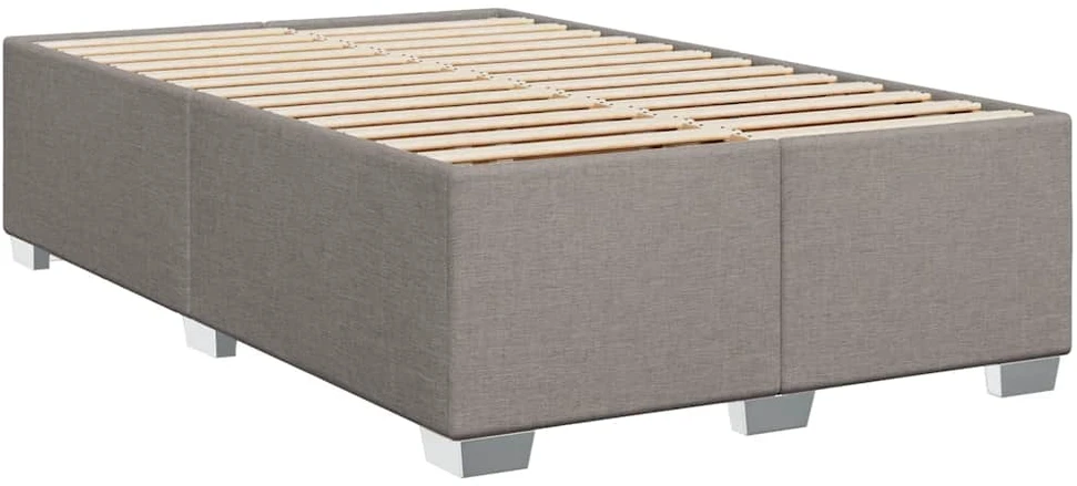 Lova su spyruoklėmis ir čiužiniu, taupe, 120x190cm, audinys