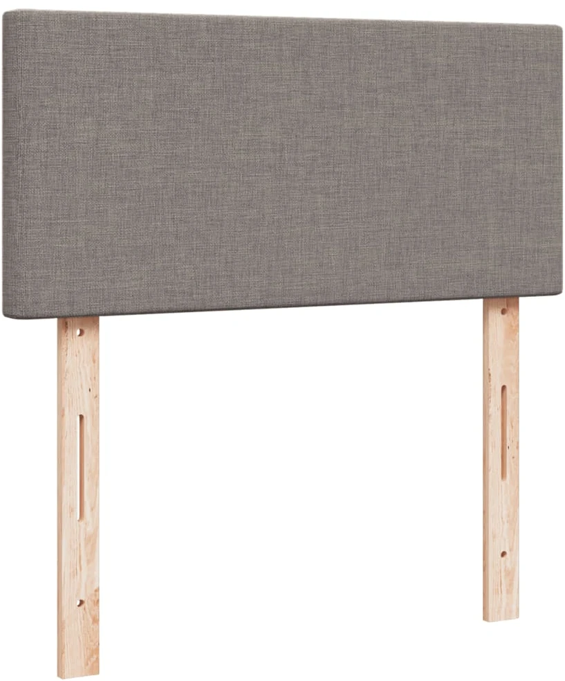 Lova su spyruoklėmis ir čiužiniu, taupe, 90x200 cm, audinys