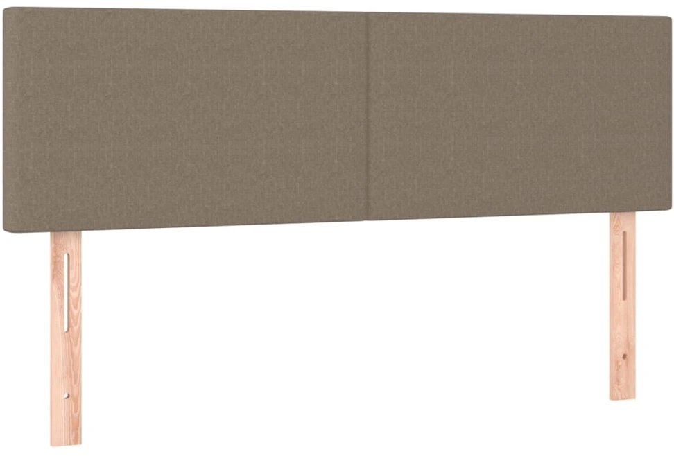 Lova su spyruoklėmis ir čiužiniu, taupe, 140x200 cm, audinys