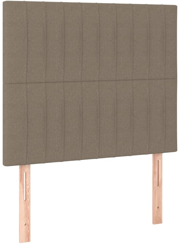 Lova su spyruoklėmis ir čiužiniu, taupe, 90x200 cm, audinys