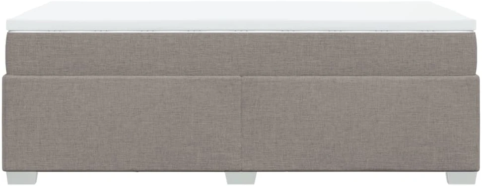 Lova su spyruoklėmis ir čiužiniu, taupe, 80x200 cm, audinys