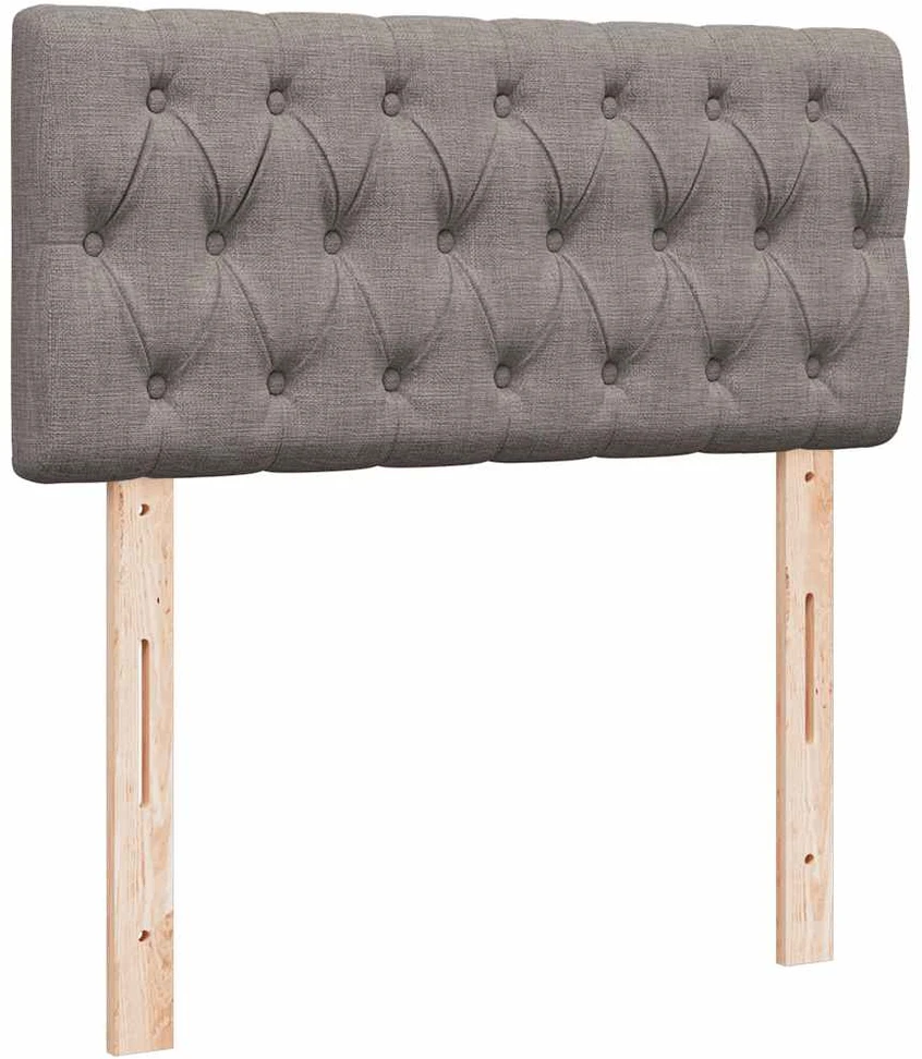 Lova su spyruoklėmis ir čiužiniu, taupe, 100x200cm, audinys
