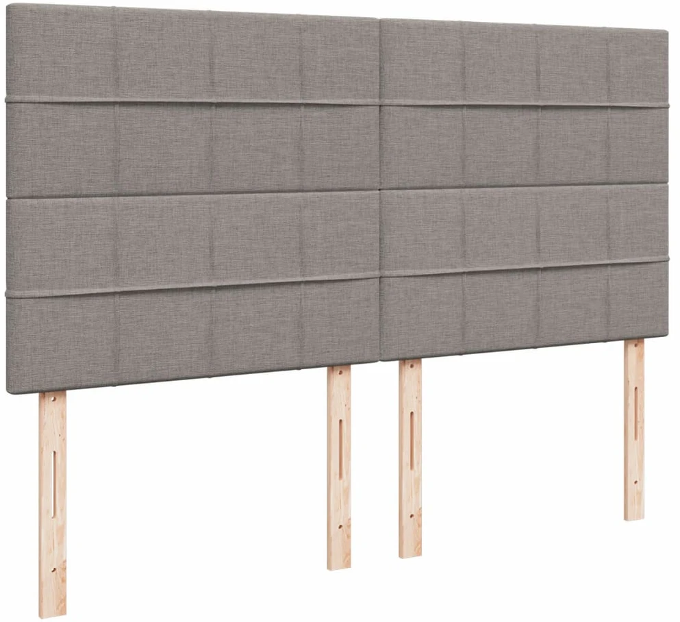 Lova su spyruoklėmis ir čiužiniu, taupe, 200x200 cm, audinys