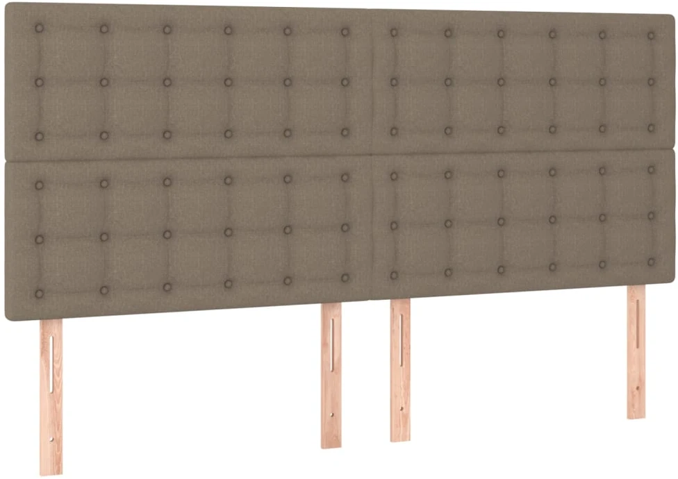 Lova su spyruoklėmis ir čiužiniu, taupe, 180x200 cm, audinys