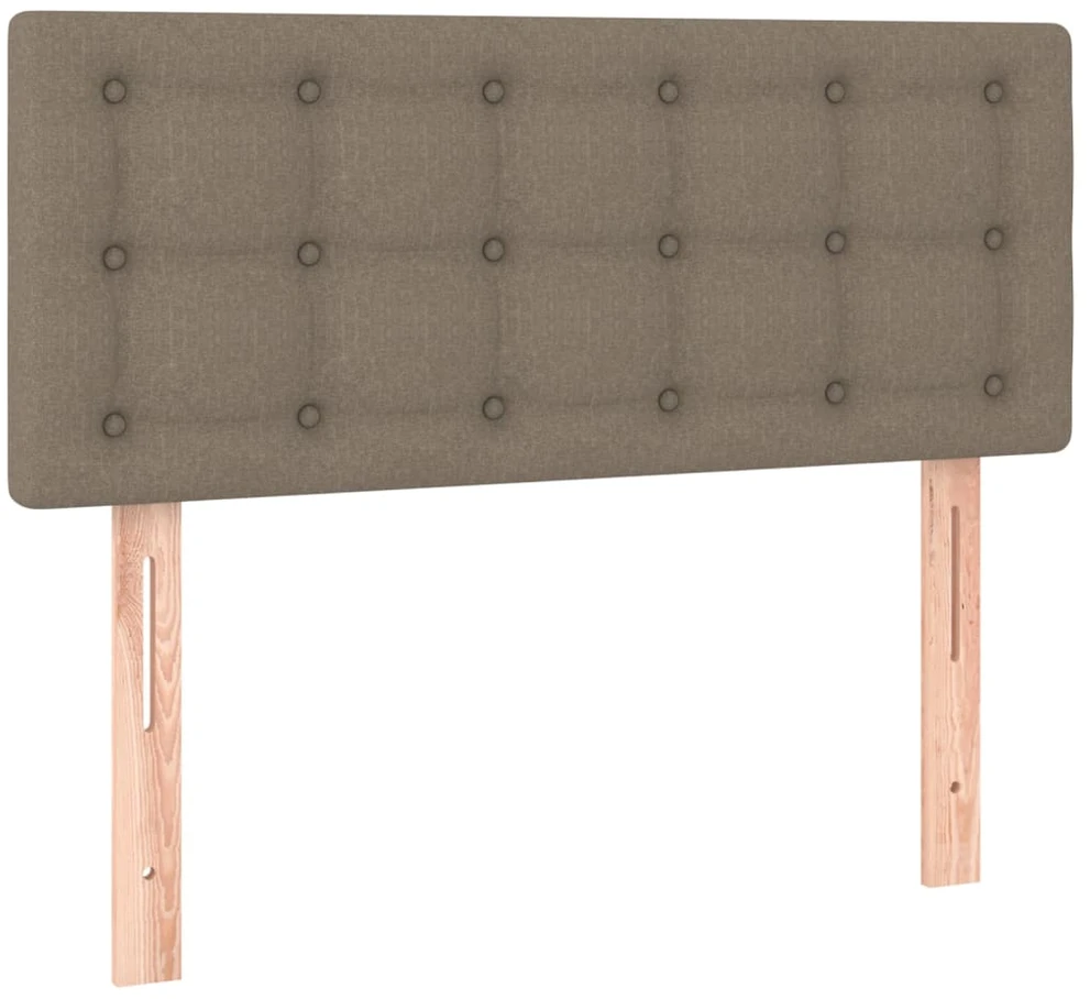 Lova su spyruoklėmis ir čiužiniu, taupe, 80x200 cm, audinys