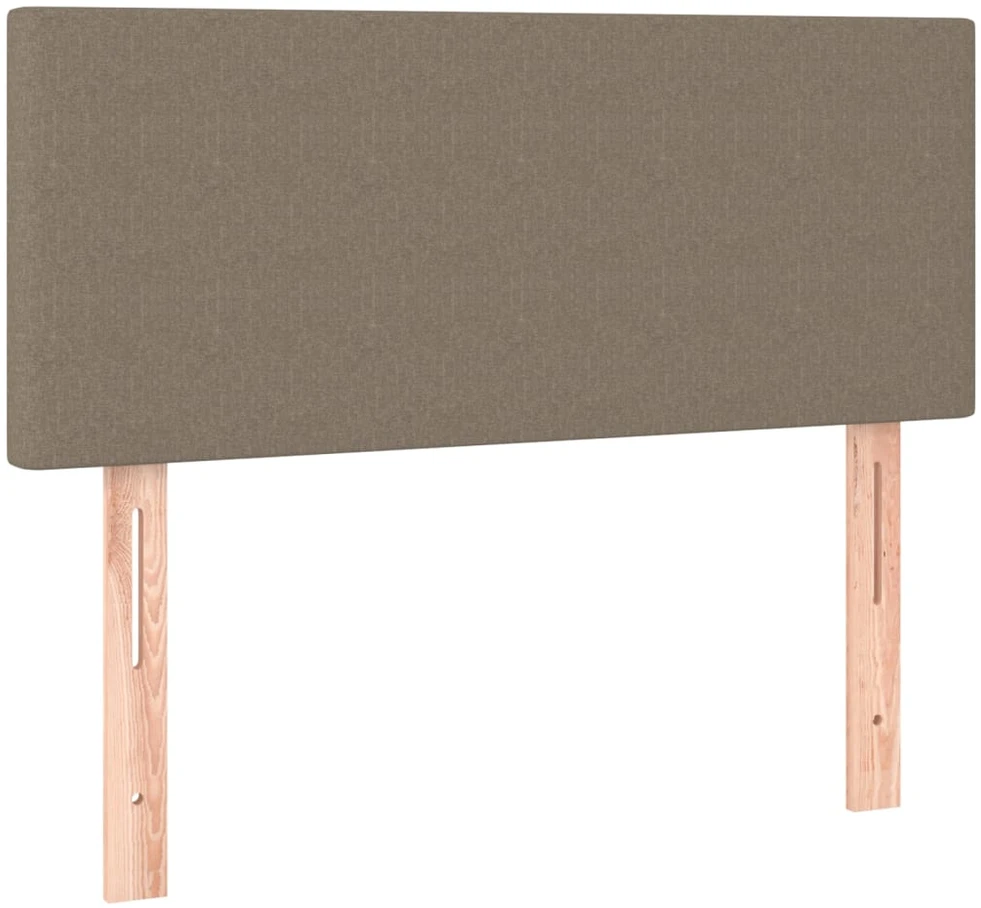 Lova su spyruoklėmis ir čiužiniu, taupe, 80x200 cm, audinys
