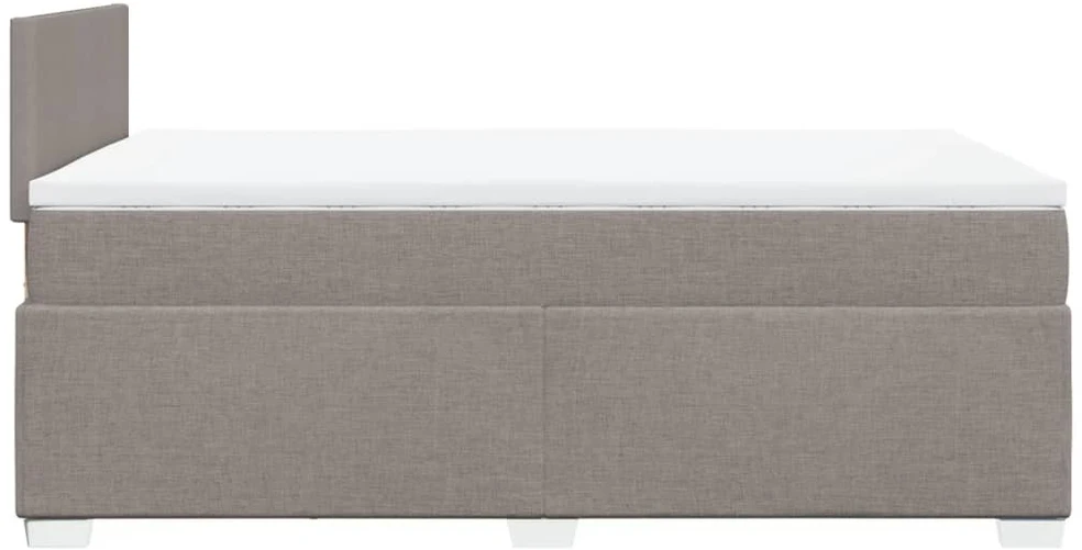 Lova su spyruoklėmis ir čiužiniu, taupe, 120x200 cm, audinys
