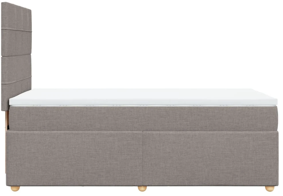 Lova su spyruoklėmis ir čiužiniu, taupe, 100x200cm, audinys