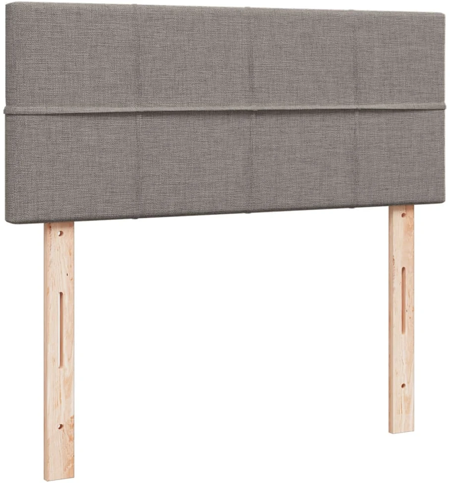 Lova su spyruoklėmis ir čiužiniu, taupe, 120x200 cm, audinys