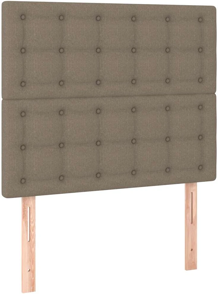 Lova su spyruoklėmis ir čiužiniu, taupe, 120x200 cm, audinys