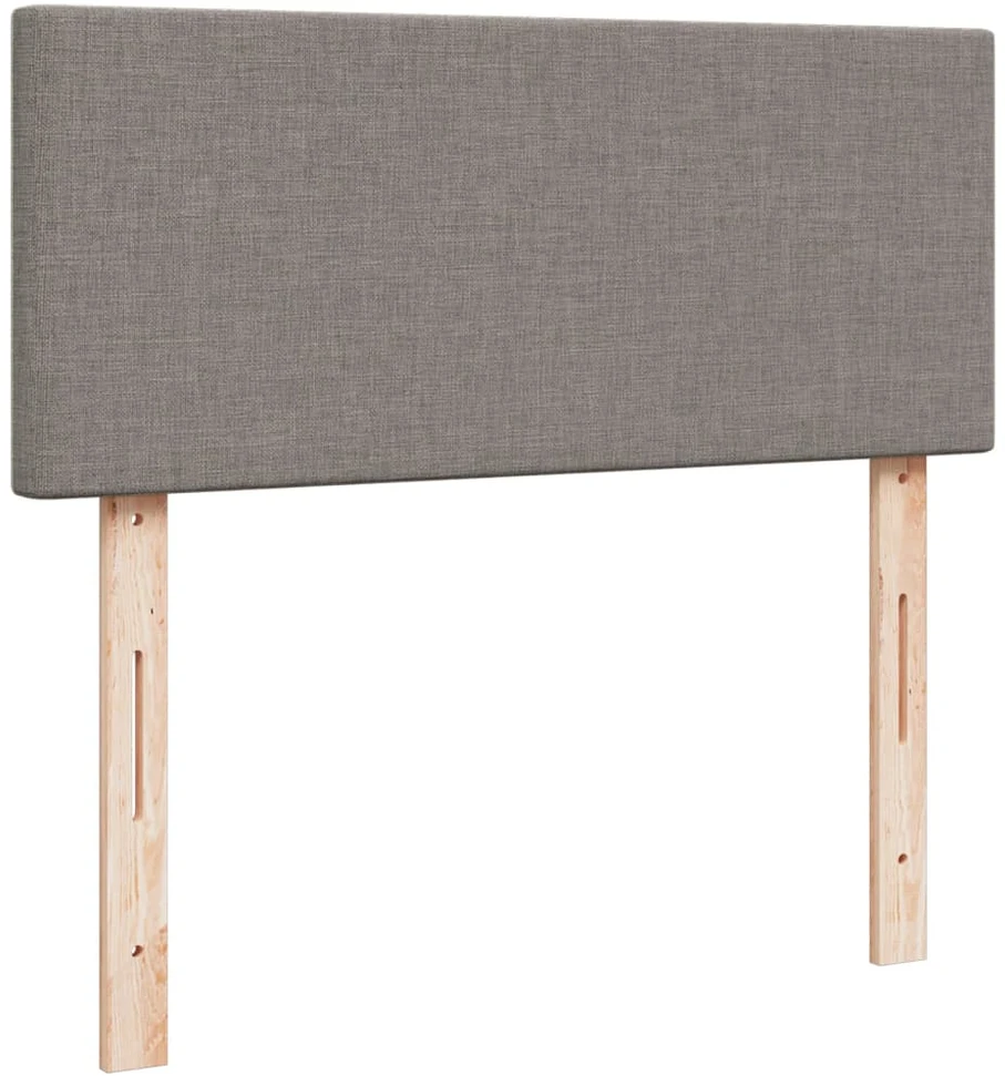 Lova su spyruoklėmis ir čiužiniu, taupe, 120x200 cm, audinys