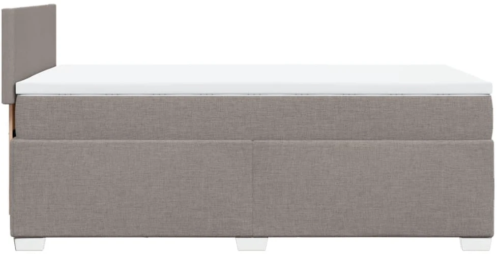 Lova su spyruoklėmis ir čiužiniu, taupe, 90x200 cm, audinys