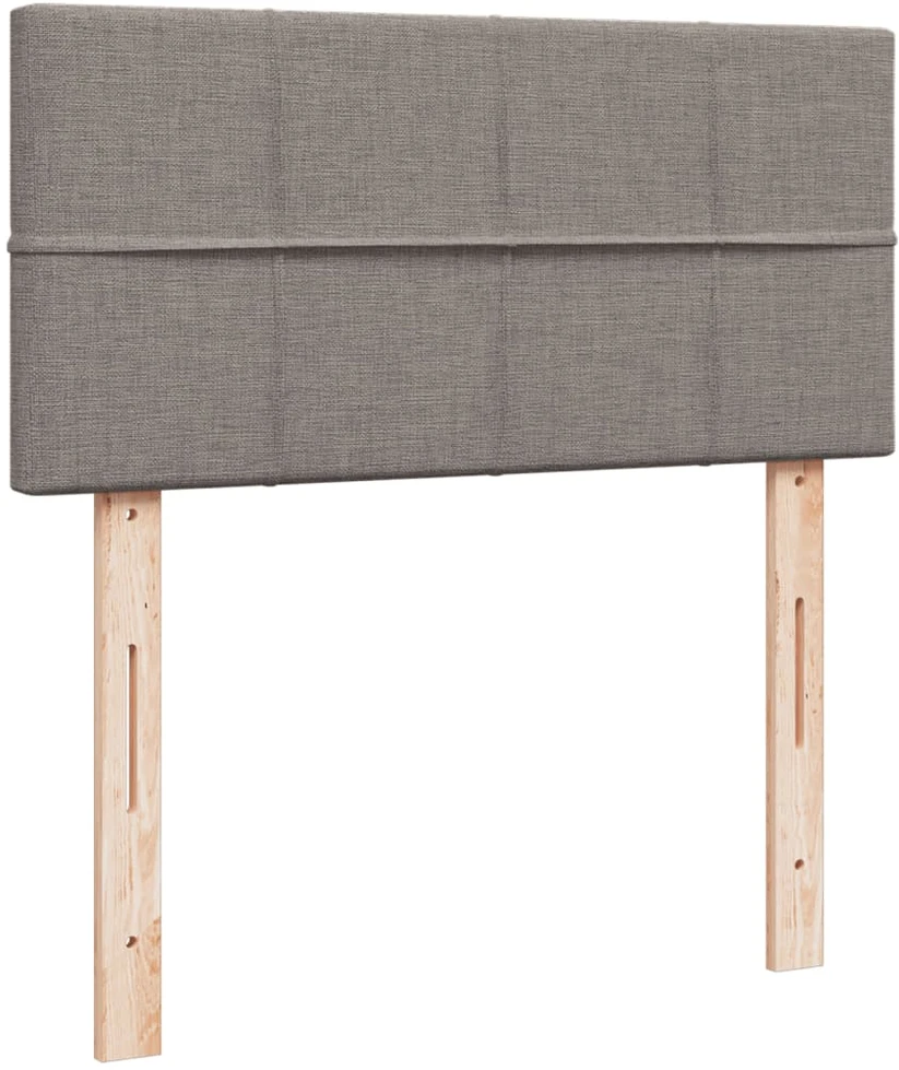 Lova su spyruoklėmis ir čiužiniu, taupe, 90x200 cm, audinys