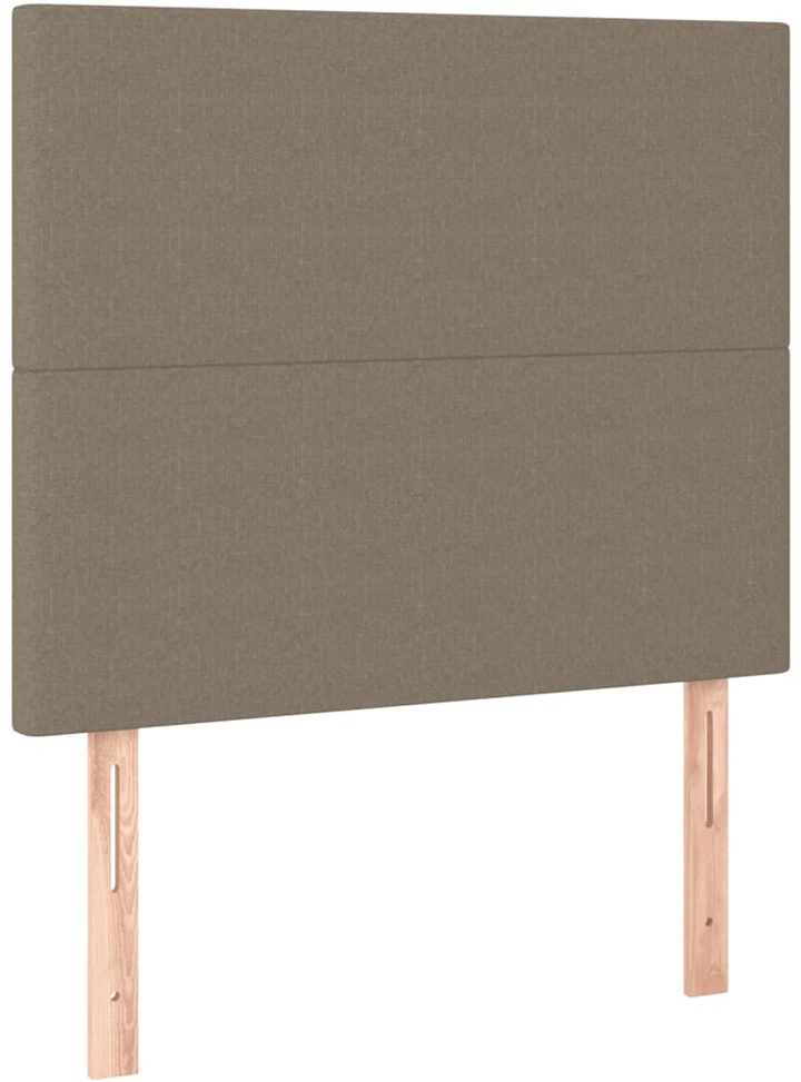 Lova su spyruoklėmis ir čiužiniu, taupe, 90x190 cm, audinys