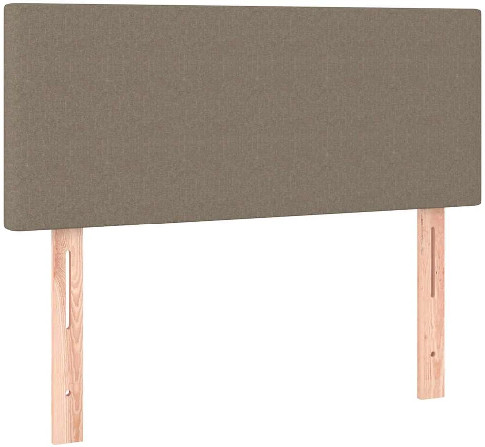 Lova su spyruoklėmis ir čiužiniu, taupe, 80x200 cm, audinys